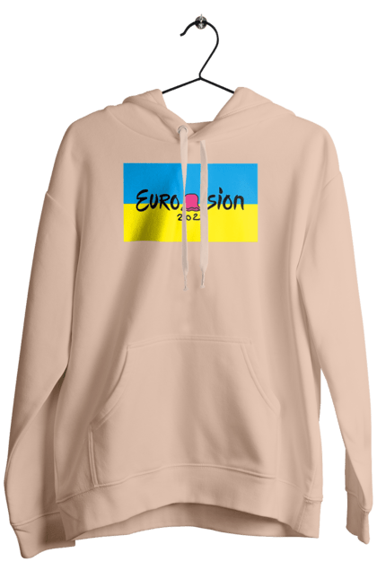 Men`s hoodie with prints Eurovision by KALUSH Orchestra. Azov, eurovision, freedom, kalush orchestra, mariupol, our defenders, save azovstal, stefania, to release, victory. 2070702