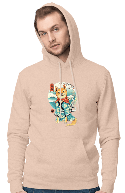 Men's hoodie with prints Shiba Inu. Dog, dog lover, doggie, japan, shiba, shiba inu. 2070702