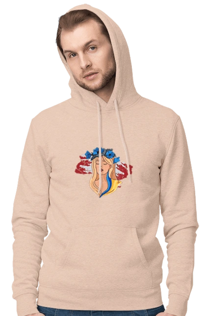 Girl on the map of Ukraine