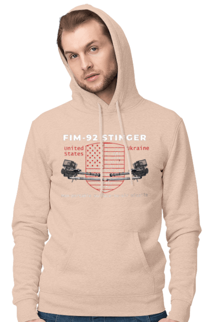 Чоловіче худі з принтом "Stinger". F16, nasams, stinger, zuzana, гаубиця, два герби, залужний, сюзанна. 2070702