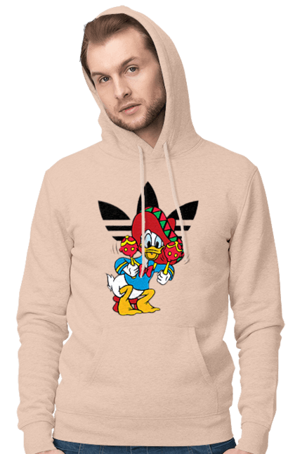 Чоловіче худі з принтом "Adidas Дональд Дак". Adidas, daisy duck, donald duck, адідас, дейзі дак, дональд дак, мультсеріал, мультфільм. 2070702