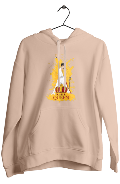 Men's hoodie with prints Freddie Mercury. Freddie mercury, lettering, music, queen, rock, rock band. 2070702