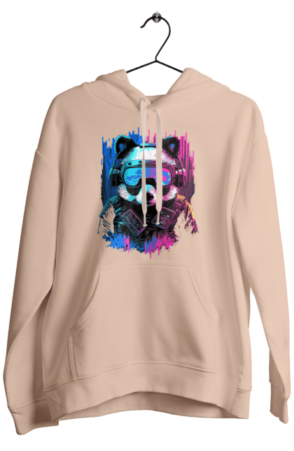 Чоловіче худі з принтом "Панда в VR шолом". Віртуальна реальність, гік, панда, персонаж, шолом. 2070702