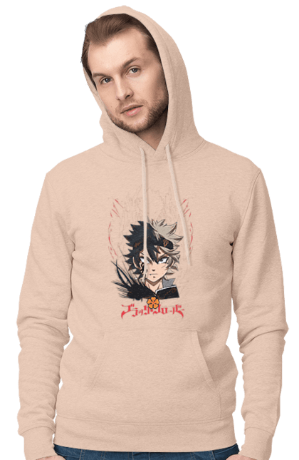 Чоловіче худі з принтом "Black Clover Аста". Anime, asta, black clover, manga, wizard king, аніме, аста, король магів, манга, чорна конюшина. 2070702