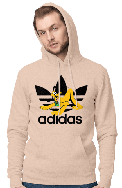 Men's hoodie with prints Adidas Pluto. Adidas, animated series, dog, pluto, tv series. 2070702