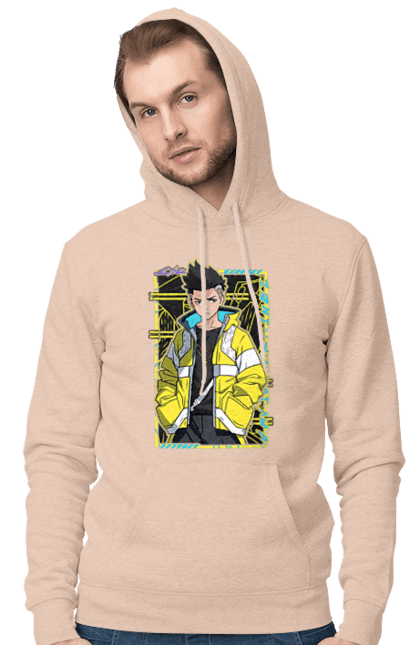 Men`s hoodie with prints Cyberpunk: Edgerunners David. Anime, cd project, cyberpunk, david, edgerunners, game, netflix, video game. 2070702