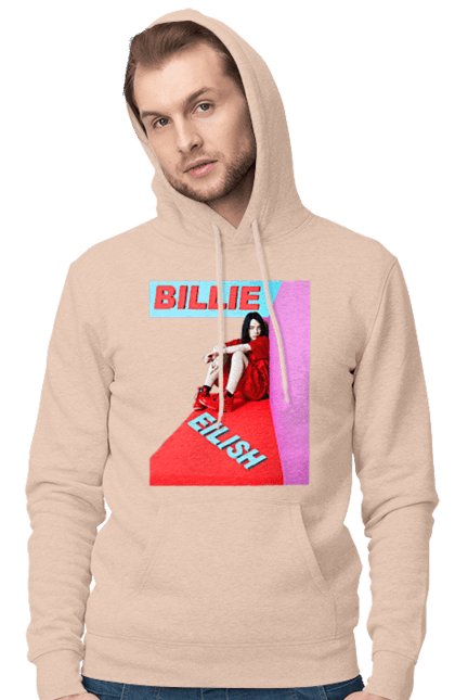 Чоловіче худі з принтом "Біллі Айліш". Біллі айліш, логотип біллі айліш, принт біллі айліш, співачка біллі айліш. 2070702