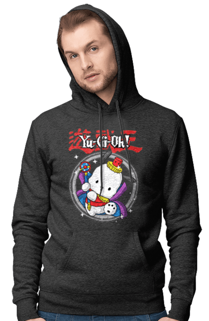 Men's hoodie with prints Yu Gi Oh! Pochacco. Brand, character, hello kitty, pochacco, yu gi oh, yugio. 2070702