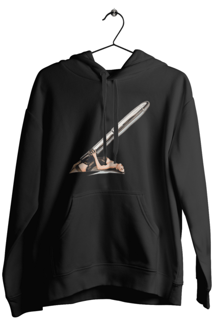 Чоловіче худі з принтом "Великий Патрон". Дівчина, куля, патрон. 2070702