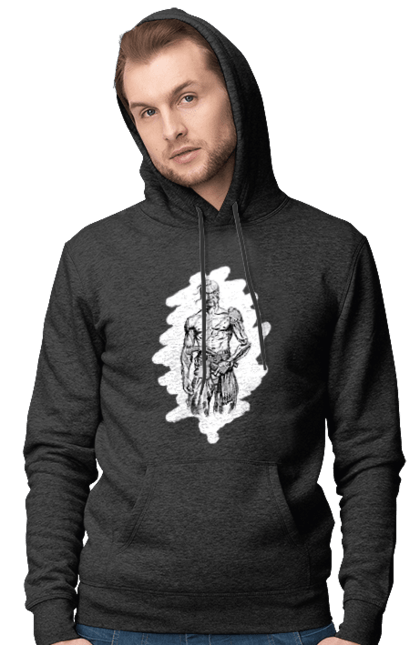 Men`s hoodie with prints Cyborgs of ukraine. Cossack, cyborg, forelock, patriot, pistol, ukrainian, vusa, zbroya. 2070702