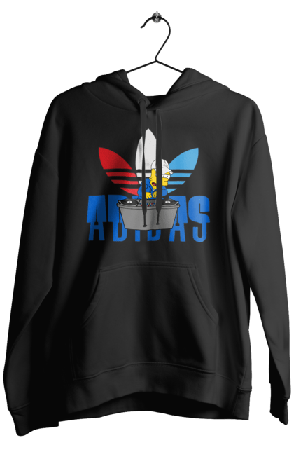 Чоловіче худі з принтом "Adidas Барт". Adidas, bart, адідас, барт, мультфільм, серіал, сімпсон. 2070702