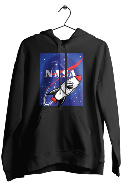 Men's hoodie with prints NASA. Aeronautics, astronautics, aviation, nasa, research, rocket, science, space, technologies, usa. 2070702