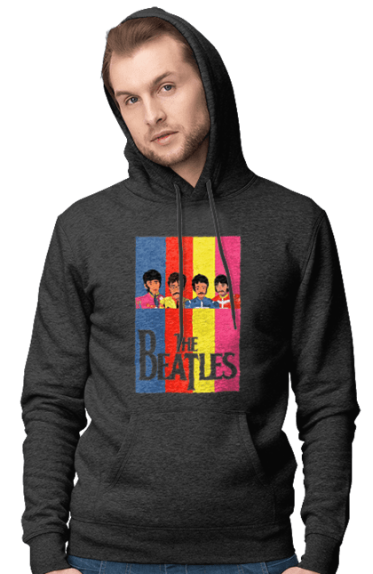 Men's hoodie with prints The Beatles. Beatles, george harrison, john lennon, liverpool four, music, paul mccartney, ringo starr. 2070702