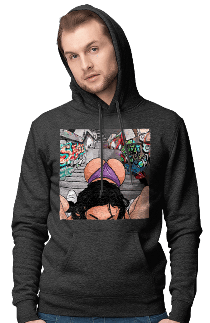 Чоловіче худі з принтом "Дівчина На Колінах Перед Хлопчиною". Гола, жопа, на колінах, смоктати. 2070702