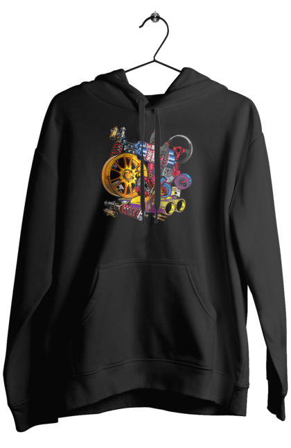 Men`s hoodie with prints Carparts. Auto parts, car, carparts, drive, drug, machine, race. 2070702