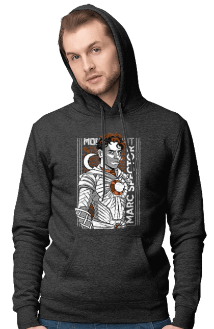 Men's hoodie with prints Moon Knight. Marc spector, marvel, mcu, moon knight, series, steven grant, tv show. 2070702