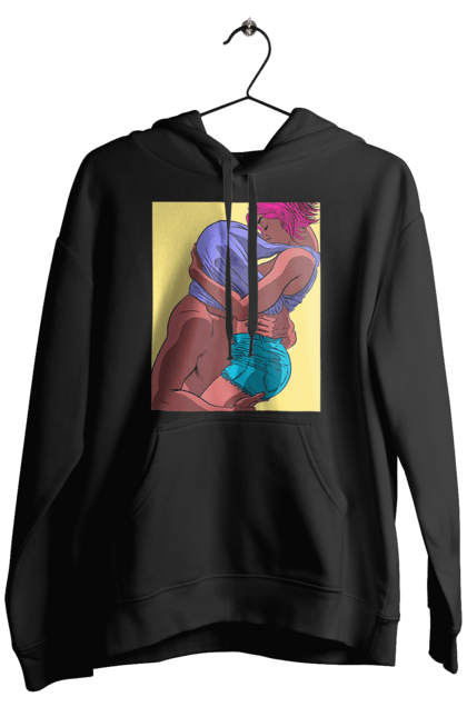 Чоловіче худі з принтом "Чоловік Під Майкою У Дівчата". Пристрасть, сиськи. 2070702