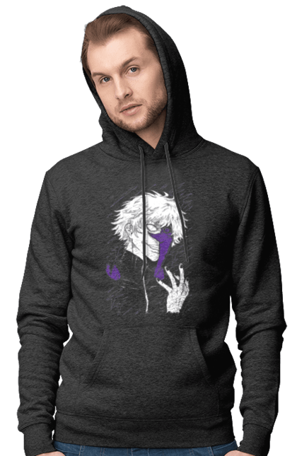 Men's hoodie with prints Tokyo ghoul. Anime, drama, fiction, horror, kaneki ken, manga, tokyo ghoul. 2070702