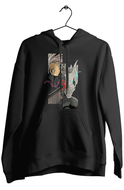 Men's hoodie with prints Kaiju № 8 Gen Narumi. Anime, gen narumi, kaiju, kaiju 8, kaiju № 8, manga. 2070702