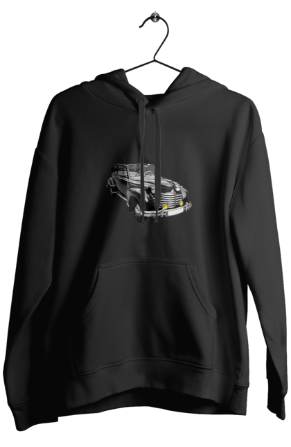 Чоловіче худі з принтом "Авто.5". Авто, професійне фото, ретро авто, фото, чорний колір. 2070702