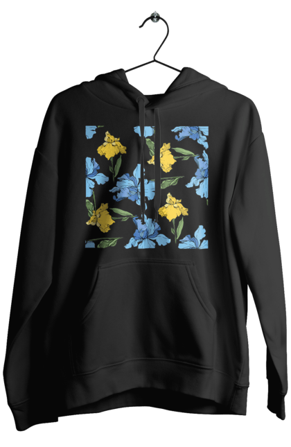 Чоловіче худі з принтом "Квіти Іриси". 8 березня, andreyanush, весна, весняний подарунок, день матері, день народження, літній подарунок, літо, подарунок дружині, подарунок коханій, подарунок мамі. 2070702