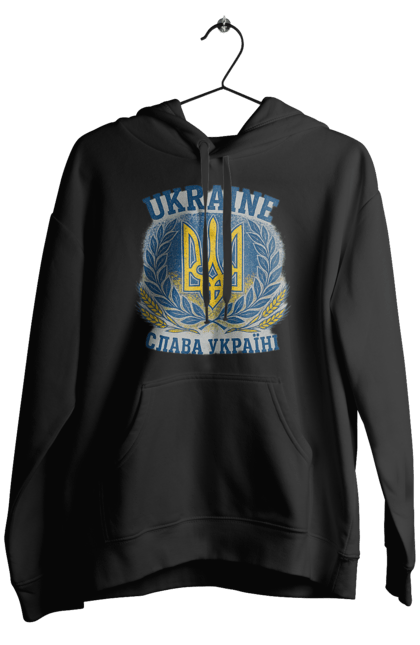 Чоловіче худі з принтом "Слава Україні". Герб україни, героям слава, жовто блакитний, патріотичні, прапор україни, слава україні, тризуб, україна, українська символіка, українські. 2070702