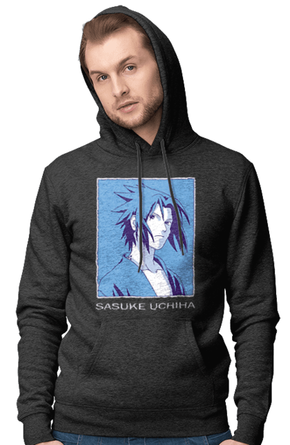 Чоловіче худі з принтом "Наруто Саске Учіха". Naruto, sasuke, sasuke uchiha, аніме, команда 7, команда номер 7, манга, наруто, саске, саске учіха. 2070702