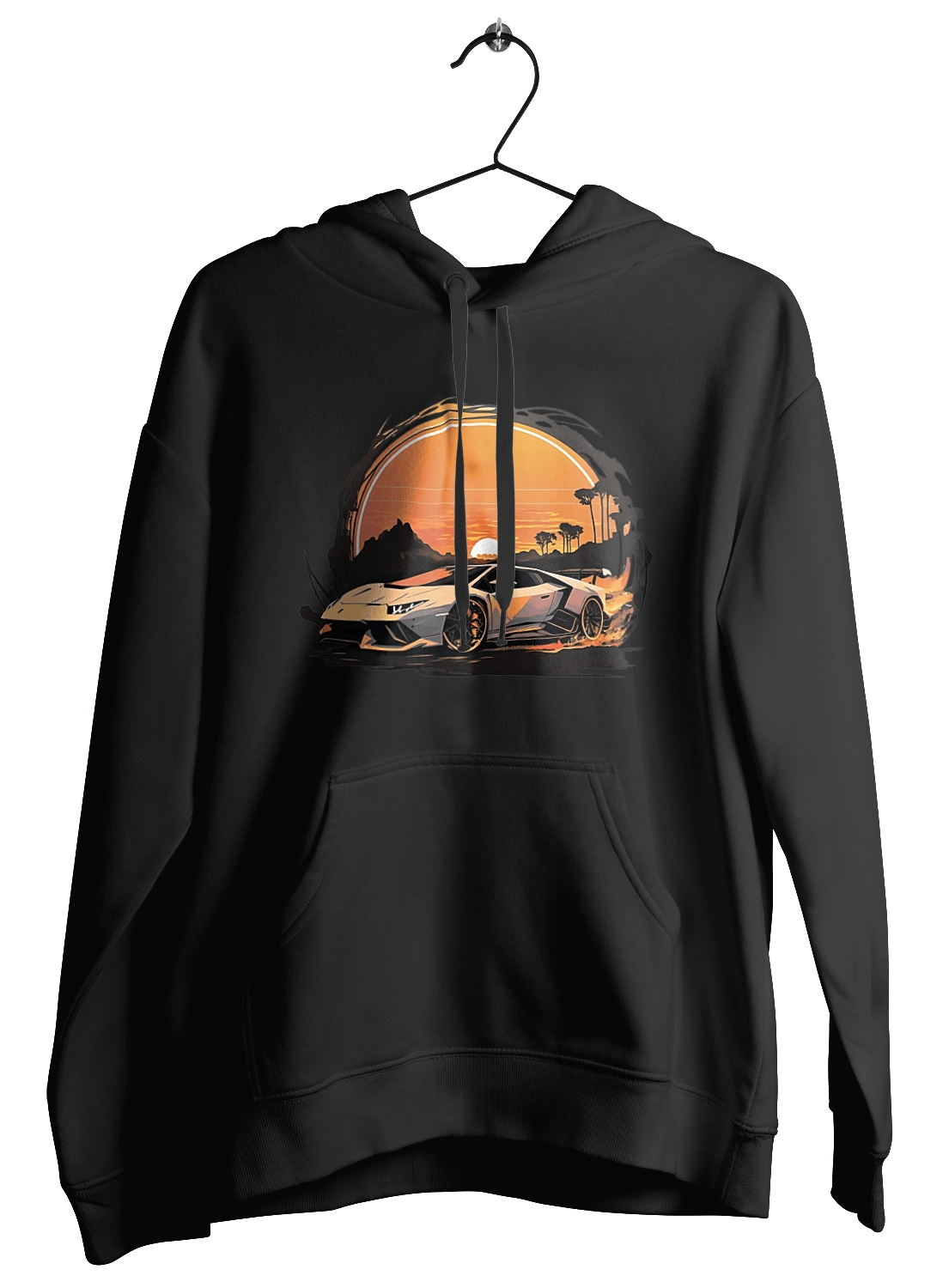 Lamborghini at sunset