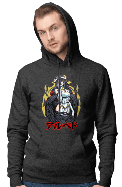 Men's hoodie with prints Overlord Albedo. Albedo, anime, lord, overlord, tv series. 2070702