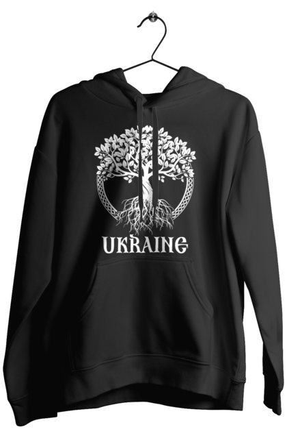 Чоловіче худі з принтом "Дерево Україна". Дерево, дерево з корінням, дерево україна, зсу, патріотична, україна, українська. 2070702