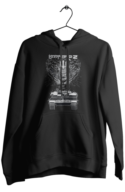 Чоловіче худі з принтом "Леопард 2". Зсу, леопард, леопард 2, танк, танк леопард 2. 2070702