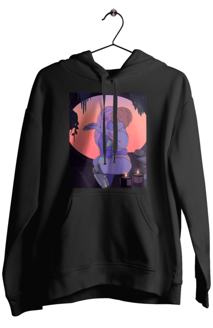 Чоловіче худі з принтом "Фіолетові Дівчата Обіймаються". Захід, обійми. 2070702