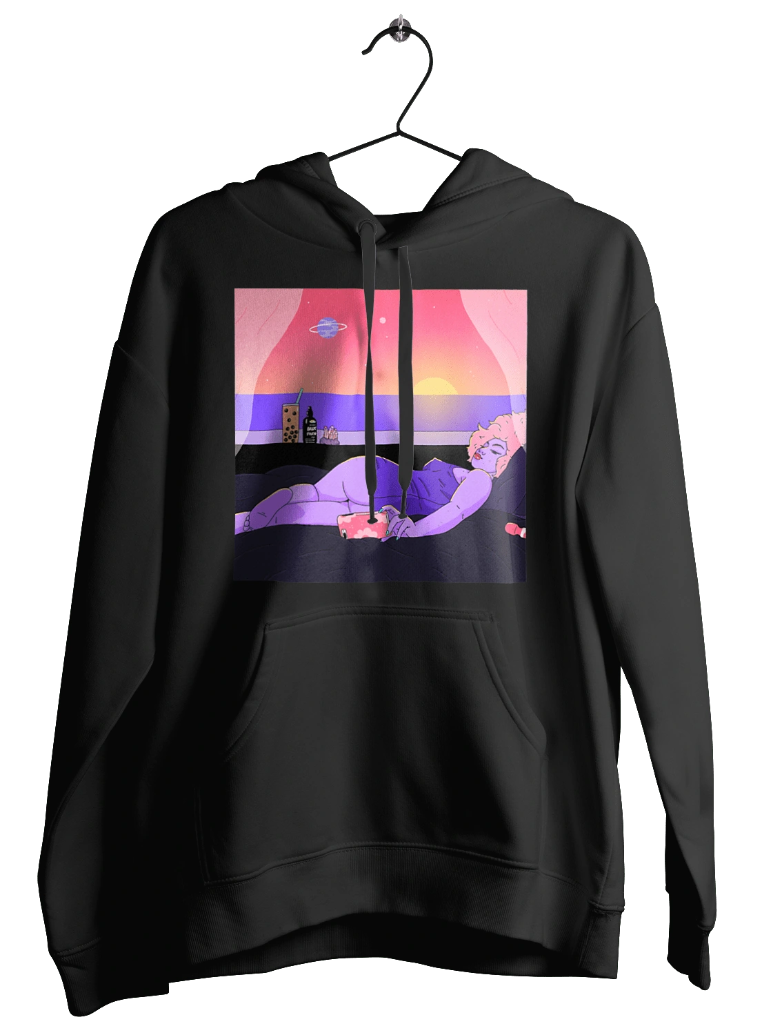 Purple Girl On Vacation