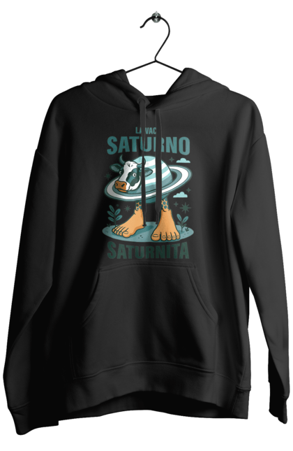 Men`s hoodie with prints Lavaca Saturno Saturnita. Brainrot, cow saturn, italian brain rot, italian brainrot, italian meme, italian memes, la vaca, la vaca saturno, lavaka saturno, saturno saturnito. 2070702