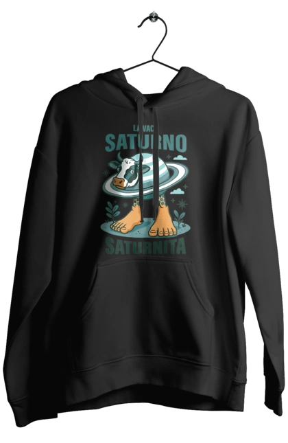 Men`s hoodie with prints Lavaca Saturno Saturnita. Brainrot, cow saturn, italian brain rot, italian brainrot, italian meme, italian memes, la vaca, la vaca saturno, lavaka saturno, saturno saturnito. 2070702