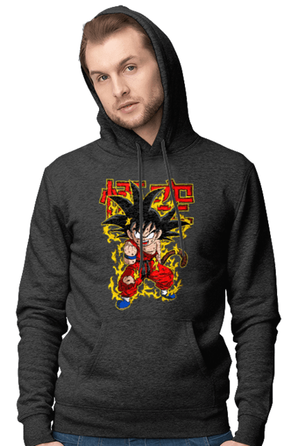 Чоловіче худі з принтом "Перли дракона Сон Гоку". Dragon ball, manga, son goku, аніме, гоку, манга, перли дракона, сон гоку. 2070702