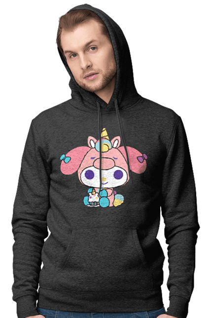 Men's hoodie with prints My Melody. Hello kitty, my melody, sanrio. 2070702