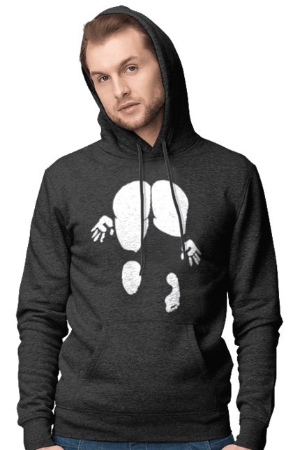 Чоловіче худі з принтом "Дівчина вид по заду". Вид з зади, вульгарна, гумор, дівчина, дівчина раком, прикольна. 2070702