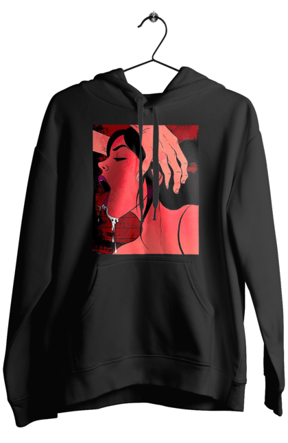 Чоловіче худі з принтом "Дівчина Смокче Зі Слиною". Секс, смоктати. 2070702