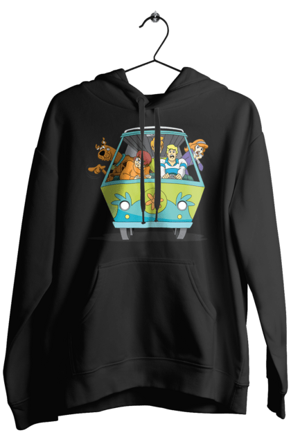 Чоловіче худі з принтом "Скубі Ду, Машина". Авто, мультик, скубі ду, собака. 2070702