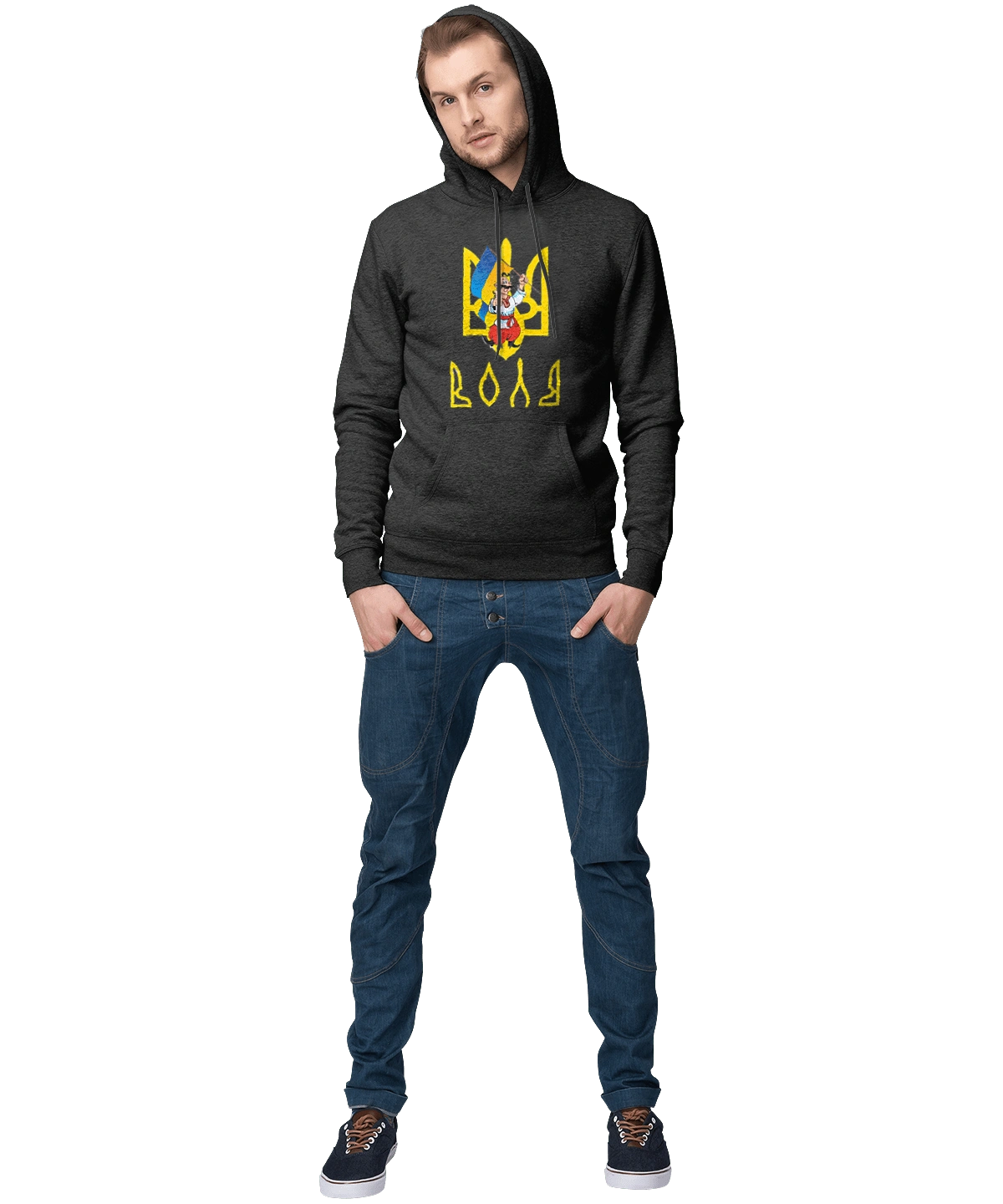 Тризуб Воля Козак з прапором України