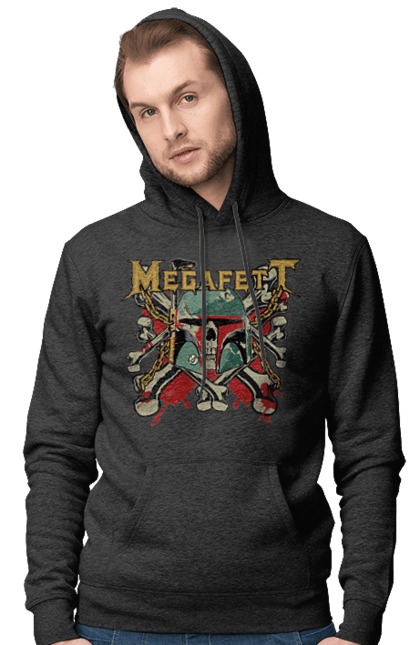 Чоловіче худі з принтом "Megafett". Boba fett, megadeth, megafett, боба фетт, зоряні війни, клон, мисливець за головами. 2070702