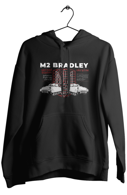 Чоловіче худі з принтом "M2 Bradley". F16, m2 bradley, nasams, zuzana, гаубиця, два герби, залужний, сюзанна. 2070702