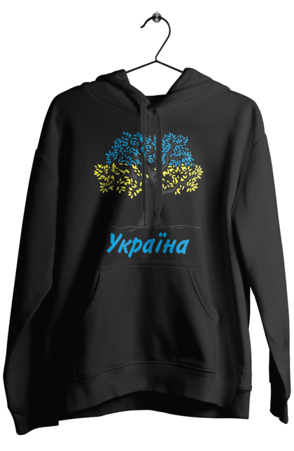 Чоловіче худі з принтом "Синьо жовте дерево Україна". Дерево україна, символ україни, синьо жовте дерево, україна, українська символіка. 2070702