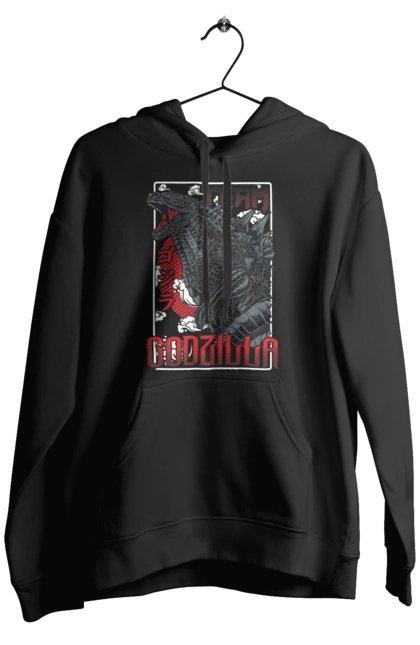 Men`s hoodie with prints Godzilla. Dinosaur, godzilla, japan, kaiju, movie, mutant. 2070702