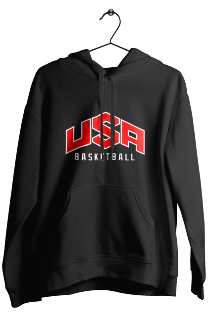 Чоловіче худі з принтом "Баскетбол США". Basketball, usa, usa basketball, баскетбол, команда, спорт, спортивна команда, сша. 2070702