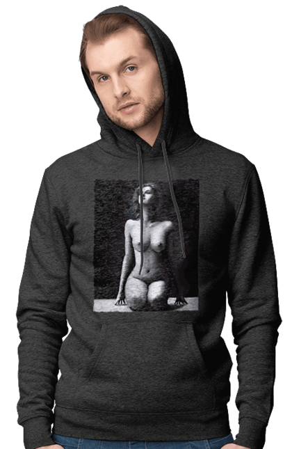 Чоловіче худі з принтом "Краса тіла". Вигини жіночого тіла, грація тіла, груди, жіноче тіло, жіночі груди, краса тіла. 2070702