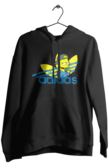 Men's hoodie with prints Adidas Bart. Adidas, bart, cartoon, simpson. 2070702