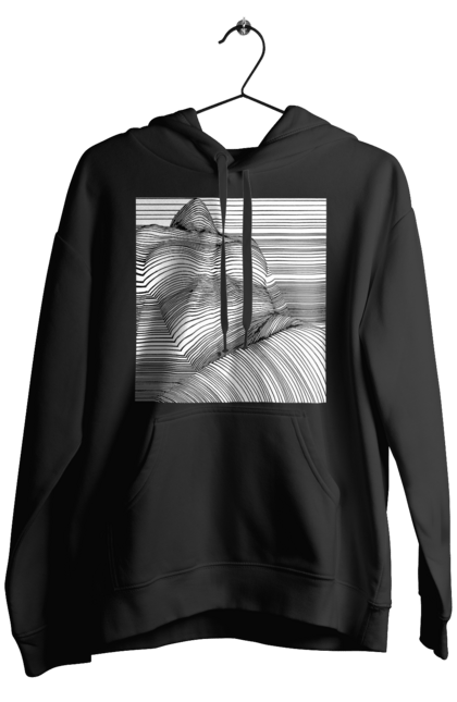 Чоловіче худі з принтом "Дівчина В Смужку". Гола, сиськи. 2070702