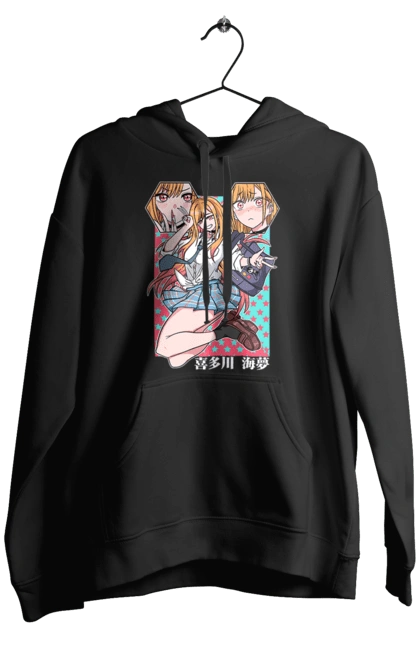 Men`s hoodie with prints My Dress Up Darling. Anime, gyaru, manga, marin kitagawa, marine, my dress-up darling, porcelain doll. 2070702